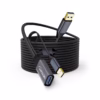Extensión USB  MT Activo Gbps NETCOM PE EX Lleva tu Conexión USB  a  Metros sin Perder Velocidad Cable extensor USB  activo de  metros Netcom mostrando el conector de entrada USB A y el extremo hembra USB A con su conector de alimentación auxiliar un producto de HD Multimedia PERU SAC