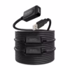 Extensión USB MT Activo USB  Mbps NETCOM PE UA La Conexión confiable a largas distancias Cable extensor USB  activo de  metros Netcom PE UA mostrando el conector de entrada USB A y los boosters de señal integrados un producto de HD Multimedia PERU SAC