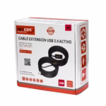 Extensión USB 30MT Activo USB 2.0 480Mbps NETCOM PE-UA0330: La Conexión confiable a largas distancias, Cable extensor USB 2.0 activo de 30 metros Netcom PE-UA0330, mostrando el conector de entrada USB-A y los boosters de señal integrados, un producto de HD Multimedia PERU SAC.