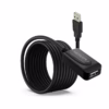 Extensión USB  Metros Activo USB  Mbps NETCOM PE UA Lleva tu Conexión USB lejos sin Perder Señal Cable extensor USB  activo de  metros Netcom PE UA mostrando el conector de entrada USB A y el conector hembra USB A con su booster integrado un producto de HD Multimedia PERU SAC