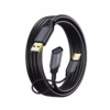 Extensión USB Activo MT USB  Gbps NETCOM PE EX Extiende tu Conexión USB  a  Metros sin Perder Velocidad Cable extensor USB  activo de  metros Netcom PE EX mostrando el conector de entrada USB A y el extremo hembra USB A con su conector de alimentación auxiliar un producto de HD Multimedia PERU SAC