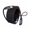 Extensión USB Activa MT USB  Gbps NETCOM PE EX Lleva tu Conexión USB  a  Metros sin Perder Velocidad Cable extensor USB  activo de  metros Netcom PE EX mostrando el conector de entrada USB A y el extremo hembra USB A con su conector de alimentación auxiliar un producto de HD Multimedia PERU SAC