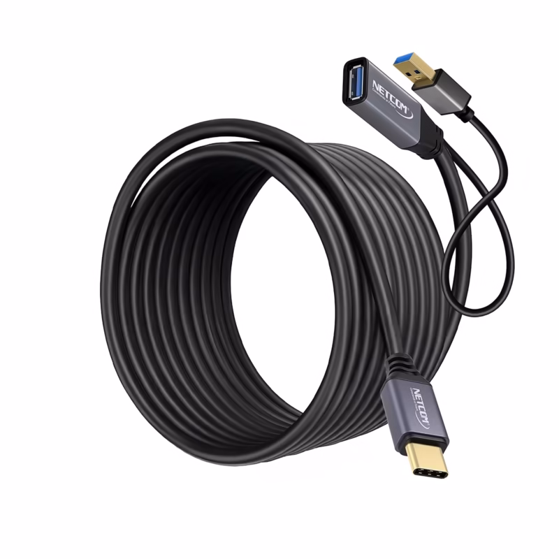 Extensión USB C a USB A MT Activa GBPS W NETCOM PE EX Lleva tu Conexión USB C a  Metros sin Perder Velocidad