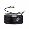 Extensión USB C a USB A de MT Activo GBPS W NETCOM PE EX Extiende tu Conexión USB C a  Metros sin Perder Velocidad Cable extensor USB C activo de  metros Netcom PE EX mostrando el conector de entrada USB C y el extremo hembra USB A con su conector de alimentación un producto de HD Multimedia PERU SAC