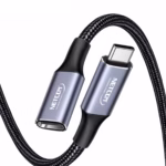 Cable Extensión USB-C de 1MT USB 3.1 Gen2 10Gbps NETCOM PE-CA0108, Cable de extensión USB-C a USB-C de 1 metro Netcom PE-CA0108, enmallado y con conectores de aluminio, soporta 10Gbps, 100W PD y 4K, un producto de HD Multimedia PERU SAC.