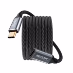 Cable Extensión USB-C 3MT USB 3.1 Gen2 10Gbps NETCOM PE-CA0113, Cable de extensión USB-C a USB-C de 3 metros Netcom PE-CA0113, enmallado y con conectores de aluminio, soporta 10Gbps, 100W PD y 4K, un producto de HD Multimedia PERU SAC.