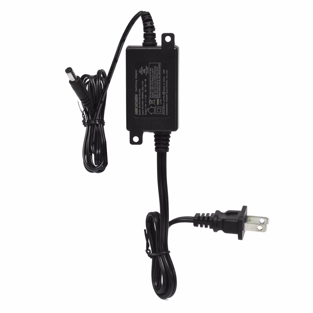 Adaptador V A Switching con Voltaje Regulado HikVision DS FA DLUS El Equipo Ideal para tus Cámaras de Seguridad Adaptador Hikvision V A DS FA DL con orejas de montaje en pared disponible en HD Multimedia PERU SAC