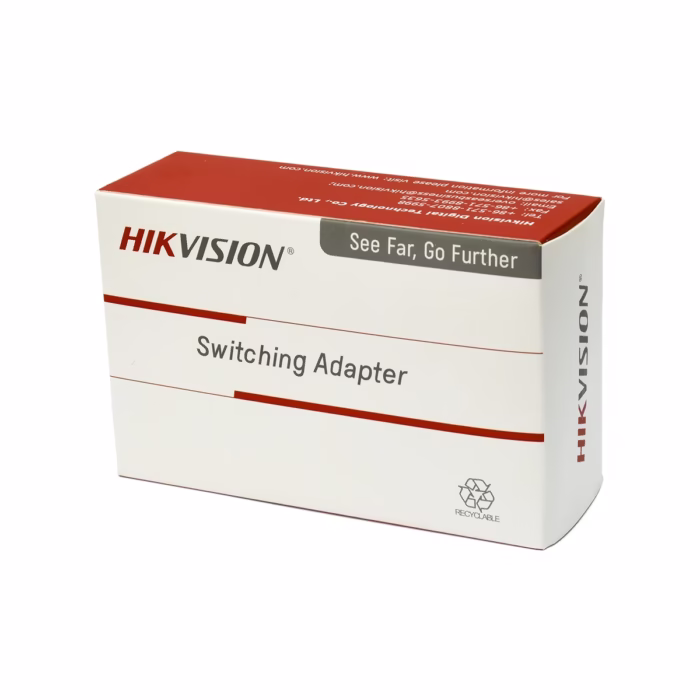 Adaptador V A Switching con Voltaje Regulado HikVision DS FA DLUS El Equipo Ideal para tus Cámaras de Seguridad Adaptador Hikvision V A DS FA DL con orejas de montaje en pared disponible en HD Multimedia PERU SAC