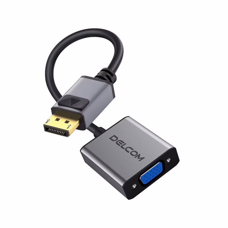 Adaptador DisplayPort a VGA 1080p@60Hz Delcom DL-ADP2VF01_____01 Adaptador DisplayPort a VGA Activo Full HD pHz Delcom DL ADPVF