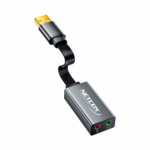 Cable Adaptador USB a Audio con Micrófono NETCOM PE-SC0035, Adaptador USB a Audio con Micrófono NETCOM PE-SC0035 aluminio en HD Multimedia PERU SAC