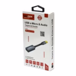 Cable Adaptador USB a Audio con Micrófono NETCOM PE-SC0035, Adaptador USB a Audio con Micrófono NETCOM PE-SC0035 aluminio en HD Multimedia PERU SAC