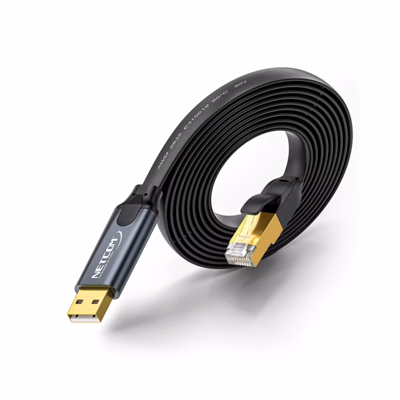 Cable Consola USB a RJ45 1.8MT Gold Plated FTDI Netcom PE-US0362____01 Cable de Consola USB a RJ con Chip FTDI M Netcom PE US | Compatible Cisco