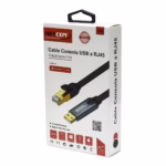 Cable de Consola USB a RJ45 con Chip FTDI 1.8M Netcom PE-US0362 | Compatible Cisco, Cable Consola USB a RJ45 Netcom PE-US0362 con Chip FTDI disponible en HD Multimedia PERU SAC