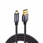 Cable Mini USB 5 Pines a USB 1.8Mts Enmallado 480Mbps Premium NETCOM PE-CA0114, Cable Mini USB 5 Pines a USB de 1.8 metros Netcom PE-CA0114, enmallado en nylon y con conectores de aluminio, un producto para PS3 y cámaras de HD Multimedia PERU SAC.