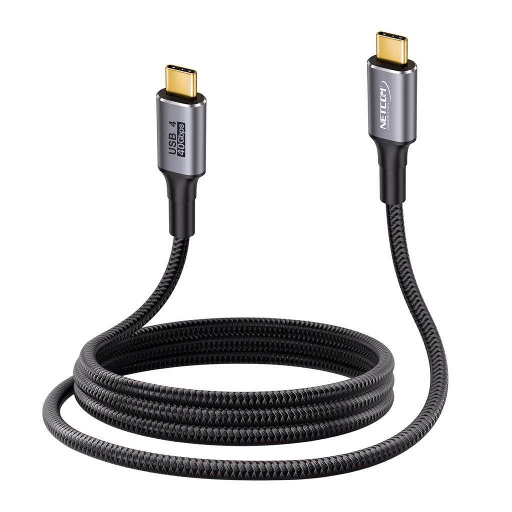 Cable Thunderbolt  MT USB C Gbps W NETCOM PE PH Cable Thunderbolt  USB C a USB C de  metro Netcom PE PH enmallado y con conectores de aluminio soporta Gbps W PD y K un producto de HD Multimedia PERU SAC