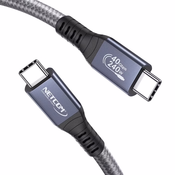 Cable Thunderbolt  MT USB C  Gen Gbps KHz W NETCOM PE PH Cable Thunderbolt  USB C a USB C de  metro Netcom PE PH enmallado y con conectores de aluminio soporta Gbps W PD y K un producto de HD Multimedia PERU SAC