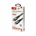 Cable Thunderbolt 4 1MT USB-C 3.2 Gen2 40Gbps 8K@60Hz 240W NETCOM PE-PH0267, Cable Thunderbolt 4 (USB-C a USB-C) de 1 metro Netcom PE-PH0267, enmallado y con conectores de aluminio, soporta 40Gbps, 240W PD y 8K, un producto de HD Multimedia PERU SAC.