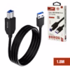 Cable USB  Tipo B a USB A de MT Gbps Netcom PE US Cable USB  Tipo B para disco duro a USB A Netcom PE US de  metros con conectores metálicos un producto de HD Multimedia PERU SAC