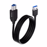 Cable USB 3.0 Tipo B a USB-A de 1.8MT 5Gbps Netcom PE-US0022, Cable USB 3.0 Tipo B (para disco duro) a USB-A Netcom PE-US0022 de 1.8 metros, con conectores metálicos, un producto de HD Multimedia PERU SAC.