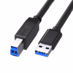 Cable USB 3.0 Tipo B a USB-A de 1.8MT 5Gbps Netcom PE-US0022, Cable USB 3.0 Tipo B (para disco duro) a USB-A Netcom PE-US0022 de 1.8 metros, con conectores metálicos, un producto de HD Multimedia PERU SAC.