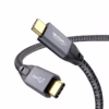 Cable USB C MT Genx Gbps KHz W NETCOM PE CA Cable USB C a USB C de  metros Netcom PE CA enmallado y con conectores de aluminio soporta Gbps W PD y K un producto de HD Multimedia PERU SAC