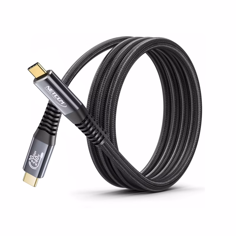 Cable USB-C 3MTS Gen2x2 20Gbps 4K@60Hz 240W NETCOM PE-CA0303______01 Cable USB C MTS Gen x Gbps KHz W NETCOM PE CA
