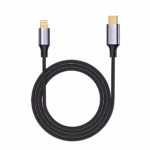 Cable USB-C a Lightning 1.8MT PD 20W Enmallado 480Mbps NETCOM PE-AC0113, Cable USB-C a Lightning de 1.8 metros Netcom PE-AC0113, enmallado en nylon y con conectores de aluminio, un producto para carga rápida de iPhone de HD Multimedia PERU SAC.