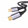 Cable USB-C a Lightning 1M PD 20W Enmallado 480Mbps NETCOM PE-AC0112______02 Cable USB C a Lightning NETCOM PE AC Metro Enmallado Mbps PD W
