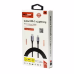 Cable USB-C a Lightning 1M PD 20W Enmallado 480Mbps NETCOM PE-AC0112, Cable USB-C a Lightning de 1 metro Netcom PE-AC0112, enmallado en nylon y con conectores de aluminio, un producto para carga rápida de iPhone de HD Multimedia PERU SAC.