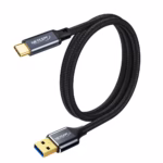Cable USB-C a USB-A de 1.8mts USB Gen2 10Gbps NETCOM PE-CA0202, Cable USB-A a USB-C de 1.8 metros Netcom PE-CA0202, enmallado y con conectores de aluminio, soporta 10Gbps y 60W de carga, un producto de HD Multimedia PERU SAC.