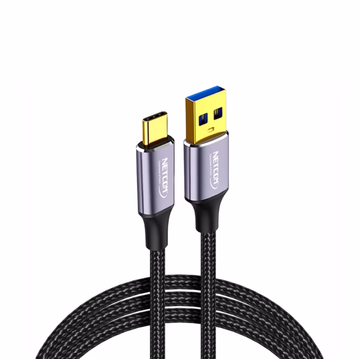 Cable USB C a USB A de mts USB Gen Gbps NETCOM PE CA Cable USB A a USB C de  metros Netcom PE CA enmallado y con conectores de aluminio soporta Gbps y W de carga un producto de HD Multimedia PERU SAC