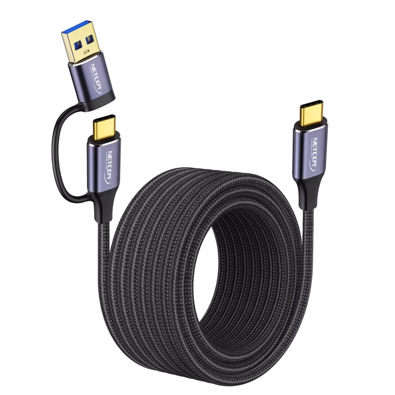 Cable USB C a USB C MT Con Adaptador USB A  Gbps W NETCOM PE CA