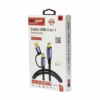 Cable USB C de  Metros Con Adaptador USB A  Gbps W NETCOM PE CA Cable USB C a USB C de  metros Netcom PE CA enmallado y con conectores de aluminio junto a su adaptador USB A soporta Gbps y W un producto de HD Multimedia PERU SAC
