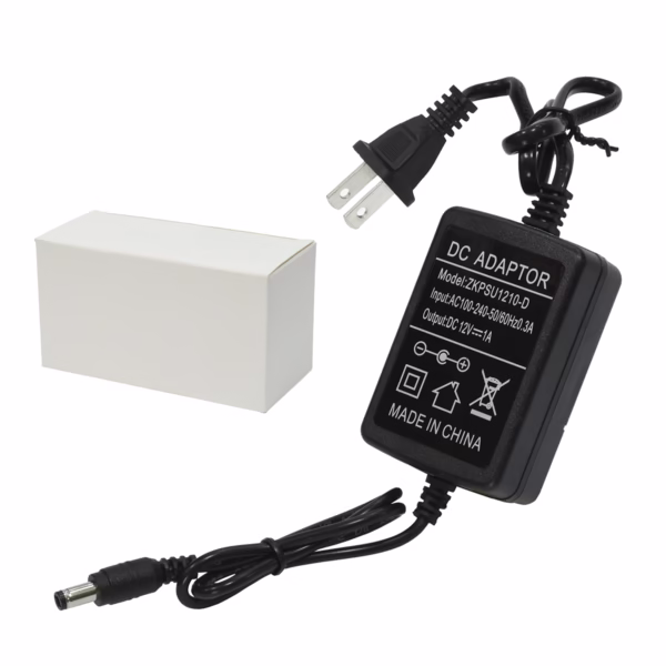 Fuente Regulada 12V 1A ZKTeco ZKPSU1210-D Tipo Switching Original, Adaptador 12V 1A ZKteco, Transformador para Cámara de Seguridad, HD Multimedia PERU SAC