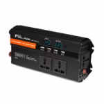 Inversor de Corriente 1500W 12V a 220V para Auto | Onda Modificada | High Full Max HFM-FL-B1500 con Pantalla LCD, Inversor de corriente para Auto de 1500W High Full Max HFM-FL-B1500 negro con pantalla LCD, 3 tomas y puertos USB, disponible en HD Multimedia PERU SAC.