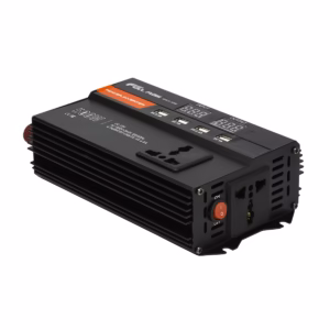 Inversor de Corriente 500W 12V a 220V para Auto con Pantalla LCD y 4 USB - High Full Max HFM-FL-B500, Inversor de corriente 500W High Full Max HFM-FL-B500 color negro con pantalla LCD y puertos USB, producto disponible en HD Multimedia PERU SAC.