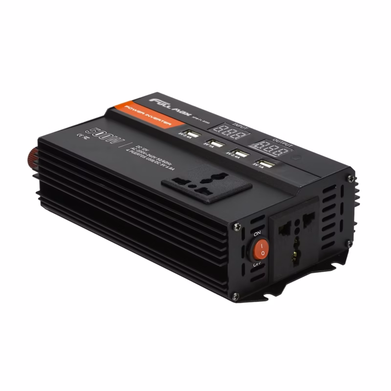 Inversor de Corriente W V a V para Auto con Pantalla LCD y  USB  High Full Max HFM FL B
