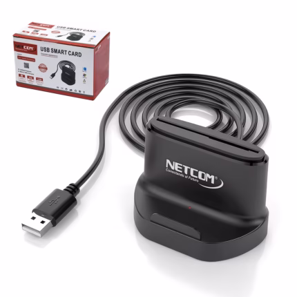 Lector de DNI Electrónico 3.0 y Smart Card USB NETCOM PE-CR0037 | Firma Digital RENIEC ISO7816, Lector de DNI electrónico 3.0 de escritorio Netcom PE-CR0037 color negro, ideal para firma digital en HD Multimedia PERU SAC., Lector para DNIe 3.0