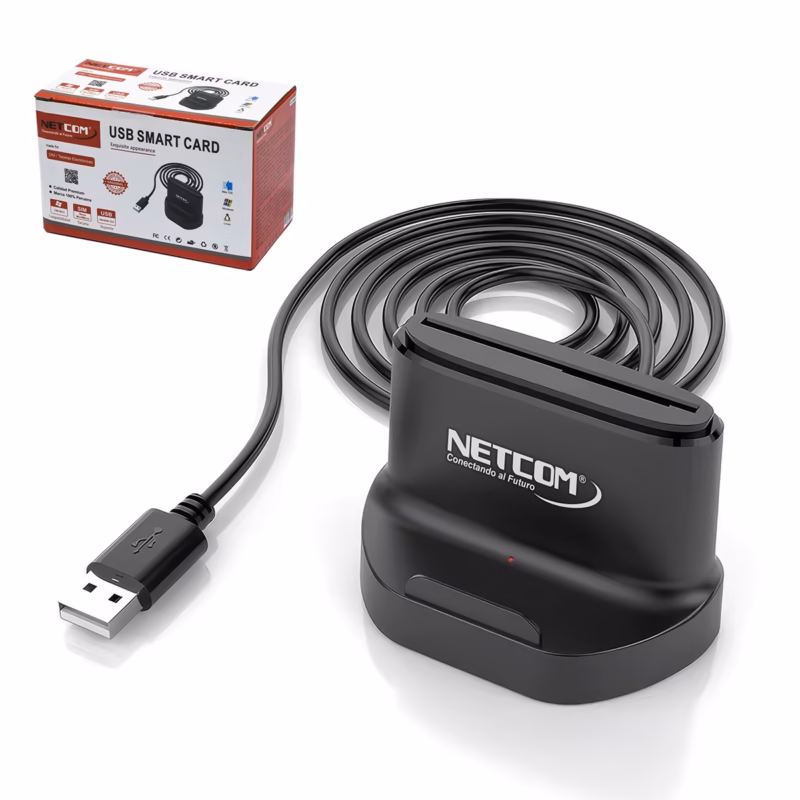 Lector de DNI Electrónico  y Smart Card USB NETCOM PE CR | Firma Digital RENIEC ISO