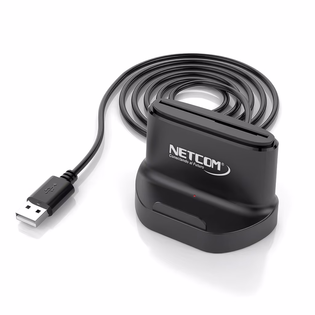 Lector de DNI Electrónico  y Smart Card USB NETCOM PE CR | Firma Digital RENIEC ISO Lector de DNI electrónico  de escritorio Netcom PE CR color negro ideal para firma digital en HD Multimedia PERU SAC Lector para DNIe 