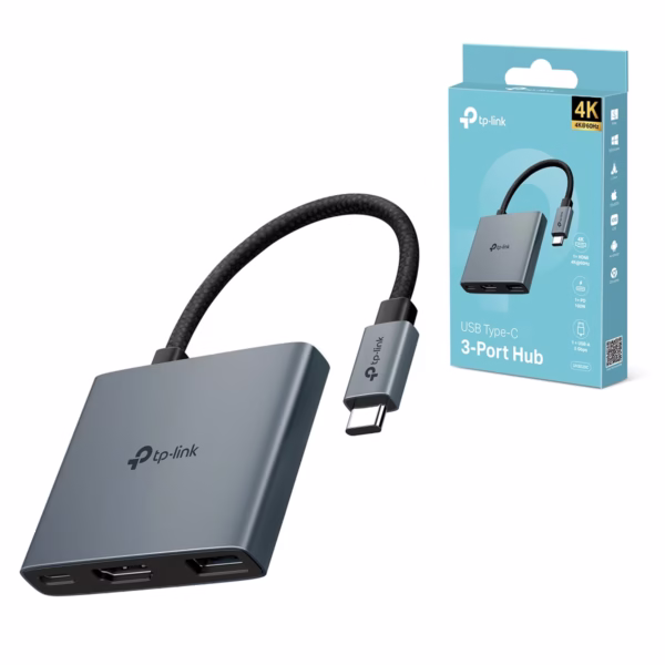 Adaptador USB-C a HDMI 3 en 1 TP-LINK UH3020C 4K@60Hz PD100W, Hub TP-Link UH3020C puertos HDMI 4K USB 3.0 y Carga PD 100W en HD Multimedia PERU SAC