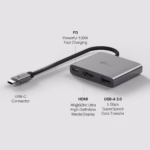 Adaptador USB-C a HDMI 3 en 1 TP-LINK UH3020C 4K@60Hz PD100W, Hub TP-Link UH3020C puertos HDMI 4K USB 3.0 y Carga PD 100W en HD Multimedia PERU SAC