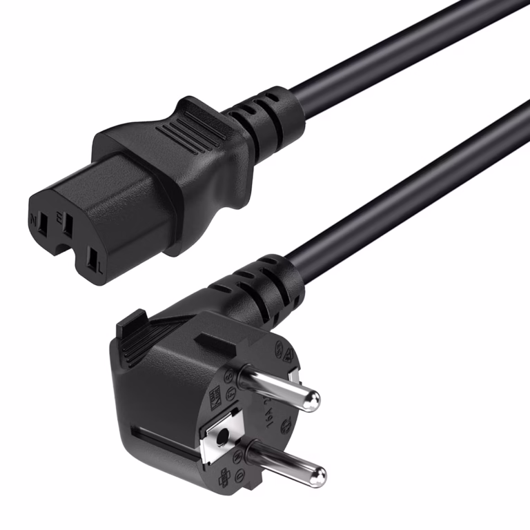 Cable Schuko a NEMA C15 15A 14AWG 1.8 Metros 100% Cobre NETCOM PE-AC0014, Cable de Poder Schuko a C15 1.8M Netcom PE-AC0014 14AWG para Switch Cisco en HD Multimedia PERU SAC