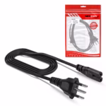Cable Tipo 8 a 3 en Línea (Tipo L) 1.8M 220V 10A NETCOM PE-PW0091, Cable de Poder Tipo 8 a enchufe 3 en línea norma peruana Netcom PE-PW0091 en HD Multimedia PERU SAC
