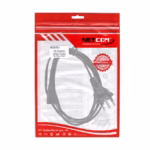 Cable Tipo 8 a 3 en Línea (Tipo L) 1.8M 220V 10A NETCOM PE-PW0091, Cable de Poder Tipo 8 a enchufe 3 en línea norma peruana Netcom PE-PW0091 en HD Multimedia PERU SAC