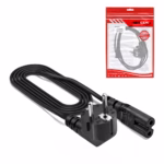 Cable de Poder Tipo 8 a SCHUKO 1.8M 220V 10A NETCOM PE-PW0090, Cable de Poder Tipo 8 a Schuko 1.8M Netcom PE-PW0090 en HD Multimedia PERU SAC, cable de Poder para Consola o Radio