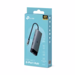 Docking USB-C 6 en 1 TP-Link UH6120C HDMI 4K@60Hz Lan Gigabit 2 Puertos USB 3.0 y PD 100W de Carga Rápida, Docking Station USB-C 6 en 1 TP-Link UH6120C HDMI 4K 60Hz carcasa metal en HD Multimedia PERU SAC