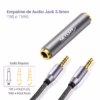 Empalme de Audio Jack mm TRRS o TRS Estéreo Gold Plated NETCOM PE AD