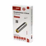 Empalme de Audio Jack 3.5mm TRRS o TRS Estéreo Gold Plated NETCOM PE-AD0010, Acoplador de Audio Estéreo, Unión Jack 3.5mm, Adaptador Unión Jack 3.5mm Gold Plated para Audio y Micrófono en HD Multimedia PERU SAC