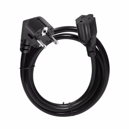Extensión Cable Poder Schuko a NEMA 5-15R 1.8M 16AWG 220V 10A NETCOM PE-AC0011, Extensión Cable Poder Enchufe Schuko a Tomacorriente Americanoen HD Multimedia PERU SAC